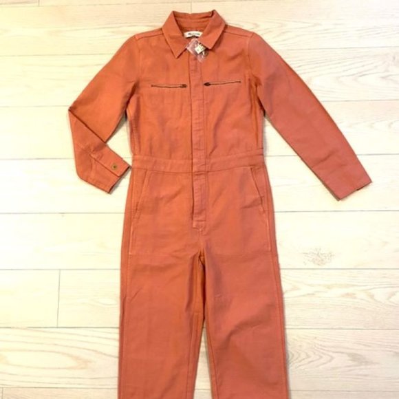 Madewell MA604 Zip-Pocket Coverall Jumpsuit Rose Dust - Picture 3 of 5